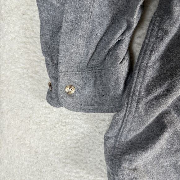 Five Brother Chamois Shirt Mens 2XLT Tall Gray Flannel Shacket Front Pockets - Picture 5 of 13